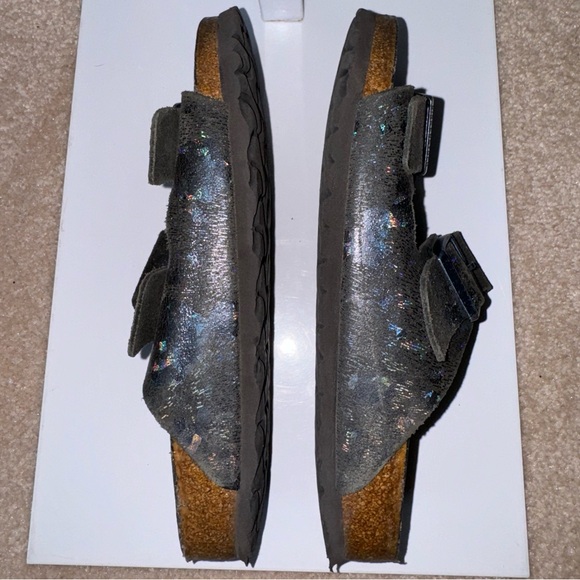 Birkenstock Arizona Spotted Metallic Black Sandals EUR 39 / US 8 - Picture 14 of 16